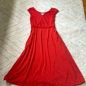 Athleta Ryder Dress Currant Red Summer Sun Travel